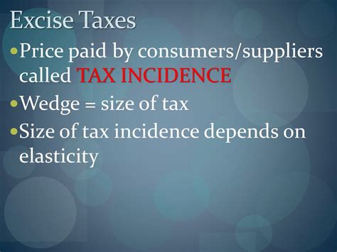 government payments to suppliers are called excise taxes